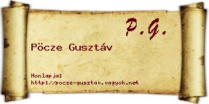 Pöcze Gusztáv névjegykártya