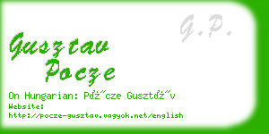 gusztav pocze business card